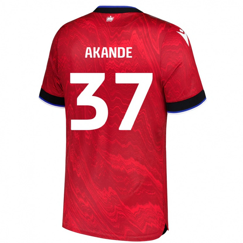 Danxen Pánské Adrian Akande #37 Červená Černá Daleko Hráčské Dresy 2024/25 Dres