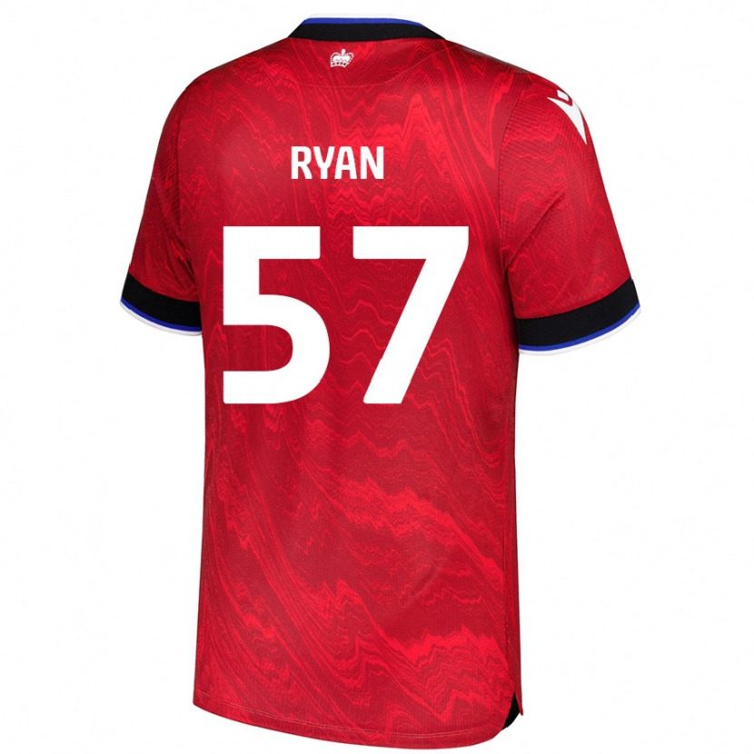 Danxen Pánské John Ryan #57 Červená Černá Daleko Hráčské Dresy 2024/25 Dres