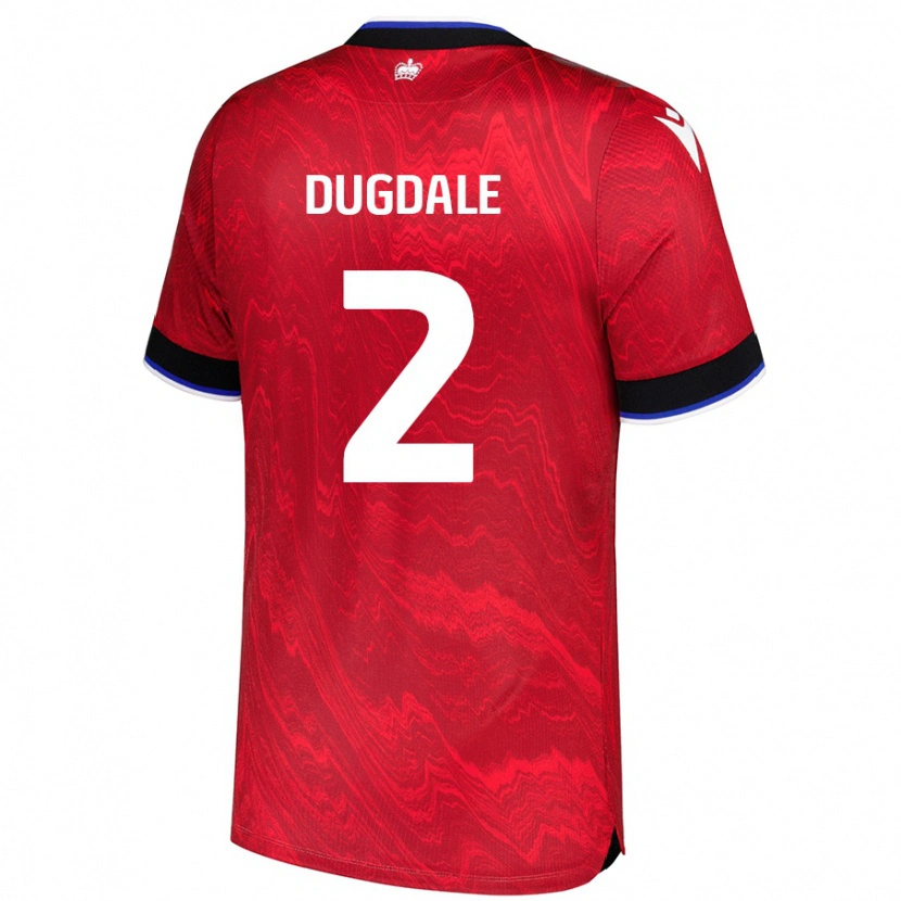 Danxen Pánské Rachel Dugdale #2 Červená Černá Daleko Hráčské Dresy 2024/25 Dres