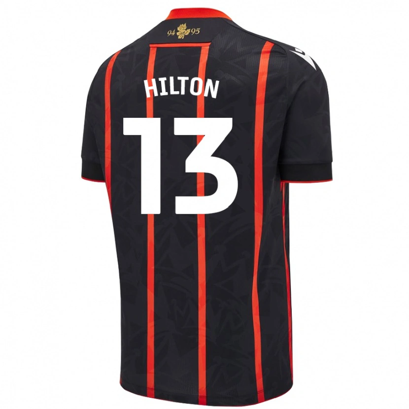 Danxen Pánské Joe Hilton #13 Černá Červená Daleko Hráčské Dresy 2024/25 Dres
