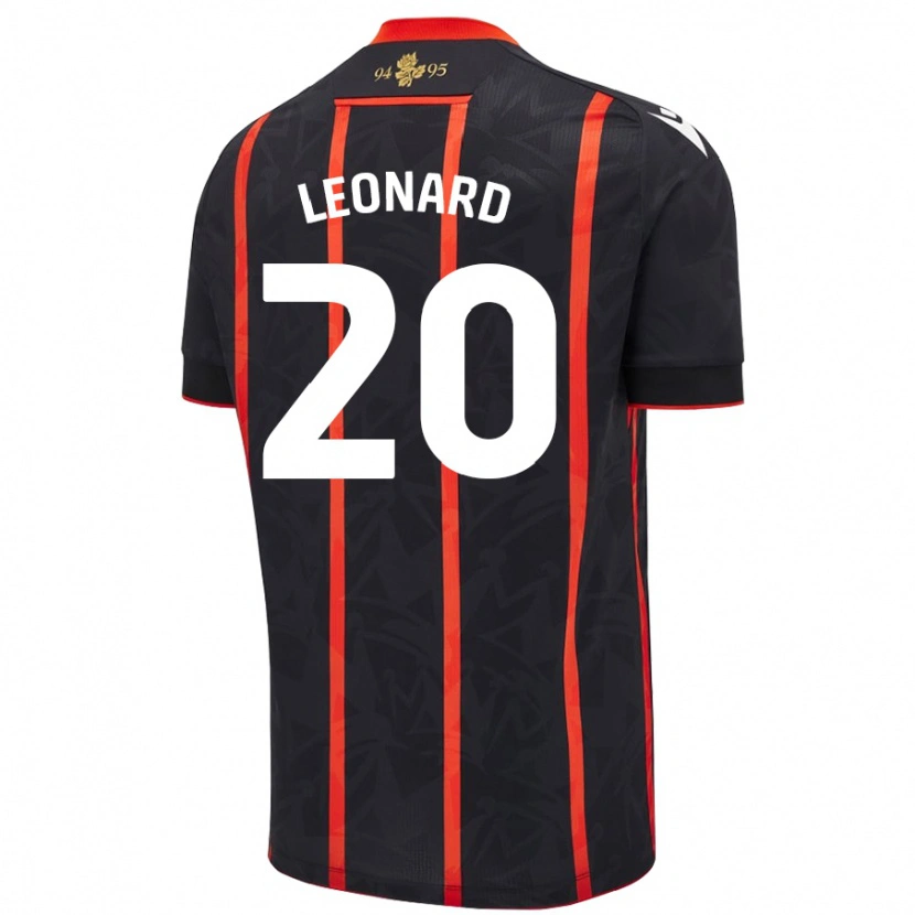 Danxen Pánské Harry Leonard #20 Černá Červená Daleko Hráčské Dresy 2024/25 Dres