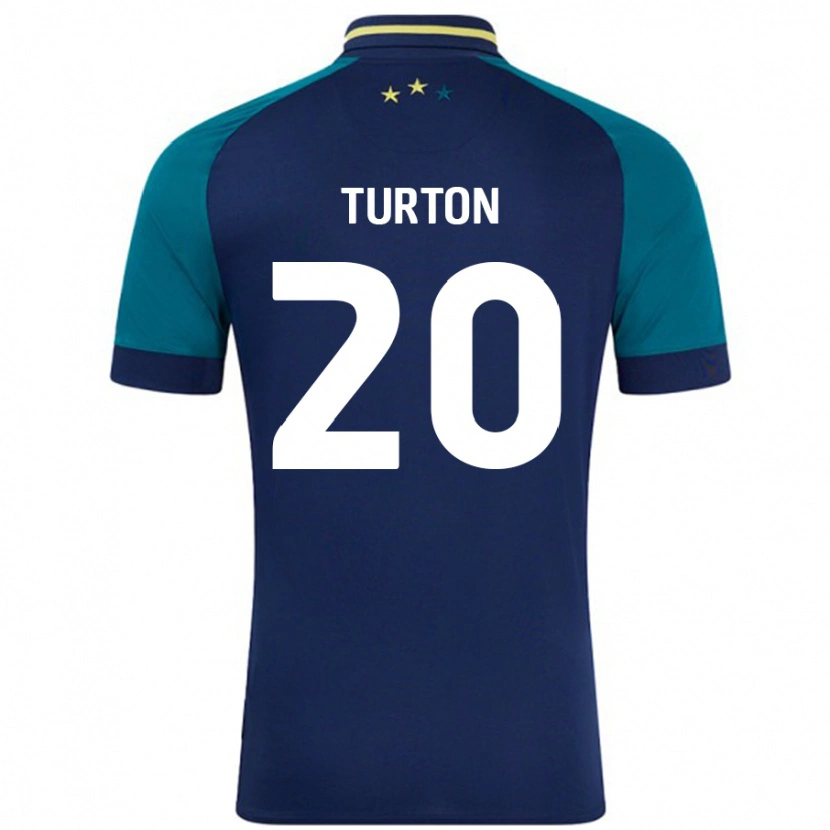Danxen Pánské Ollie Turton #20 Námořnická Tmavě Zelená Daleko Hráčské Dresy 2024/25 Dres