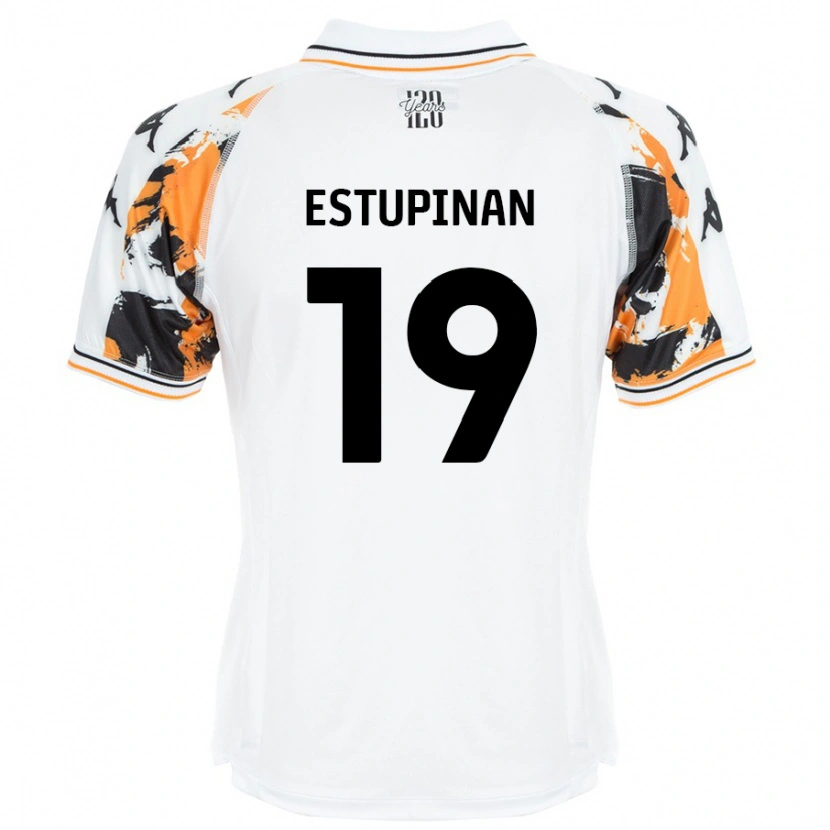 Danxen Pánské Óscar Estupiñán #19 Bílý Daleko Hráčské Dresy 2024/25 Dres