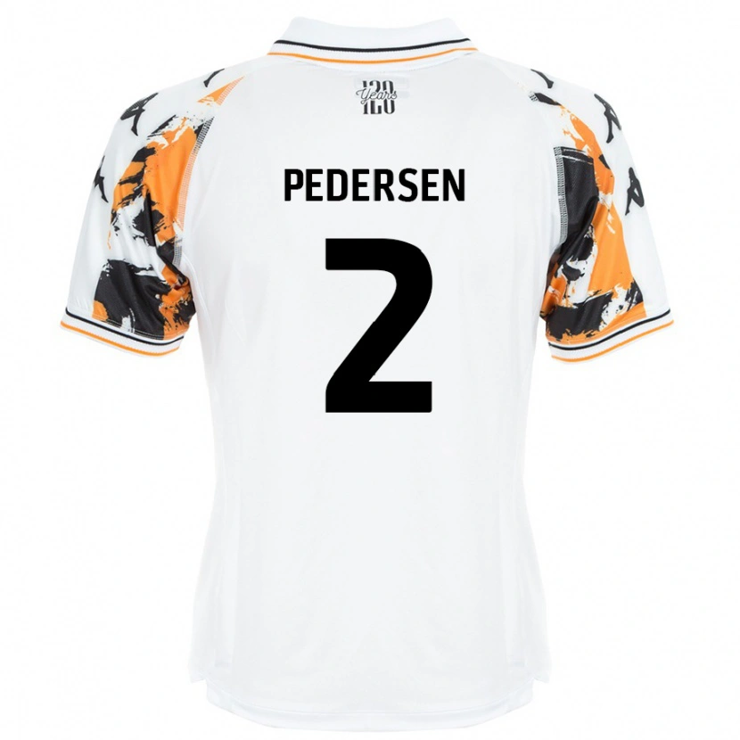 Danxen Pánské Eden Pedersen #2 Bílý Daleko Hráčské Dresy 2024/25 Dres
