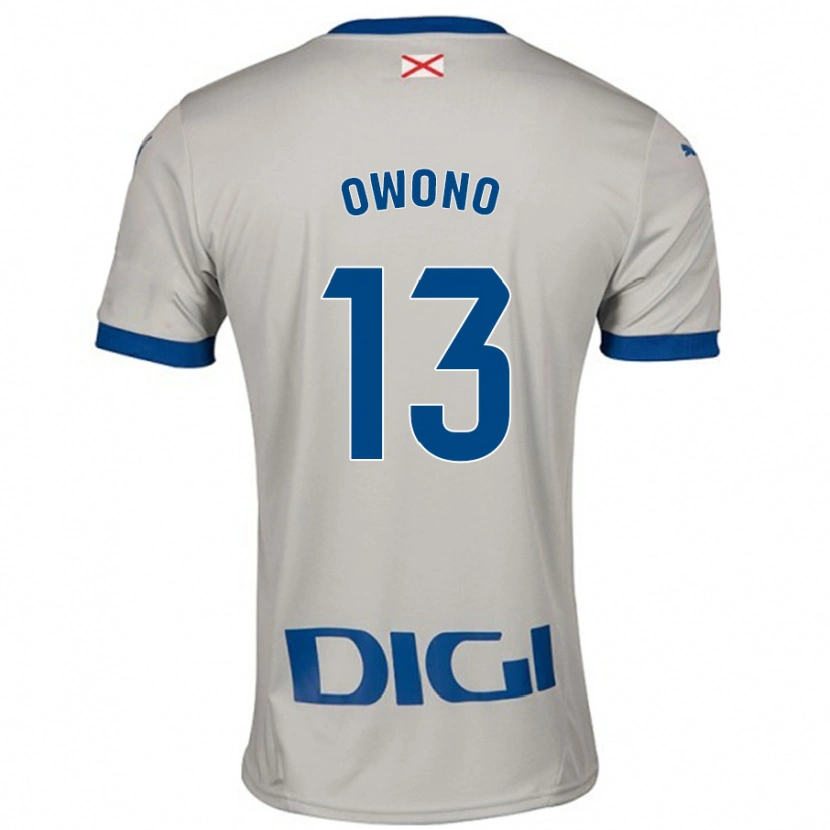 Danxen Pánské Jesús Owono #13 Světle Šedá Daleko Hráčské Dresy 2024/25 Dres