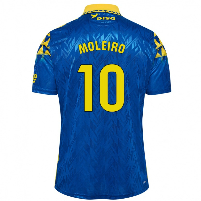 Danxen Pánské Alberto Moleiro #10 Modrá Žlutá Daleko Hráčské Dresy 2024/25 Dres