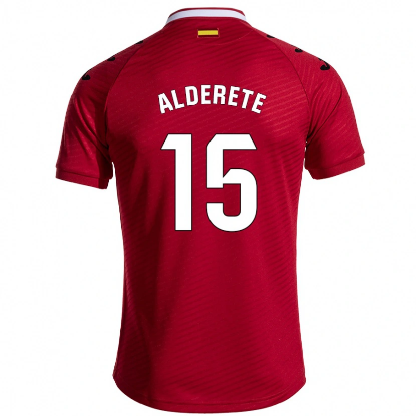 Danxen Pánské Omar Alderete #15 Tmavě Červená Daleko Hráčské Dresy 2024/25 Dres