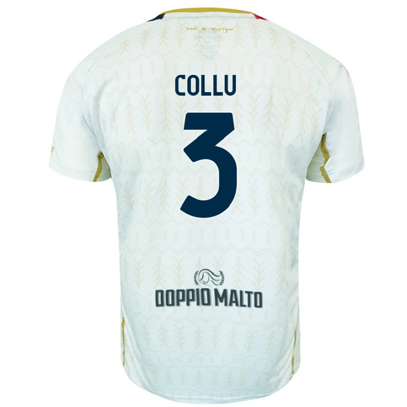 Danxen Pánské Davide Collu #3 Bílý Daleko Hráčské Dresy 2024/25 Dres