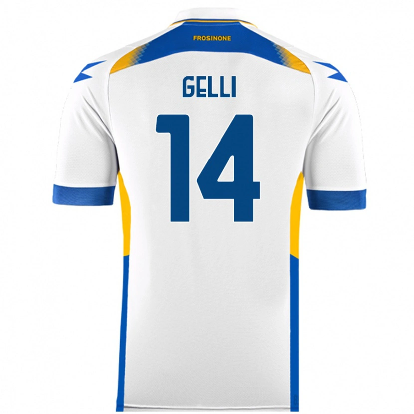 Danxen Pánské Francesco Gelli #14 Bílý Daleko Hráčské Dresy 2024/25 Dres