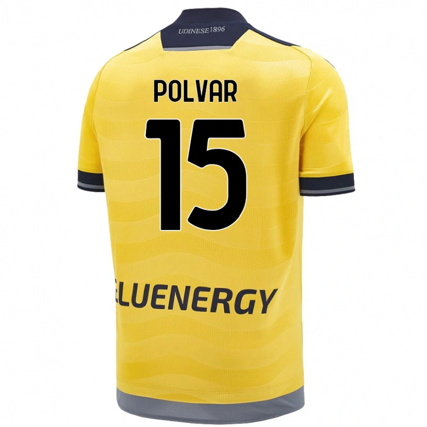 Danxen Pánské Francesco Polvar #15 Zlatý Daleko Hráčské Dresy 2024/25 Dres
