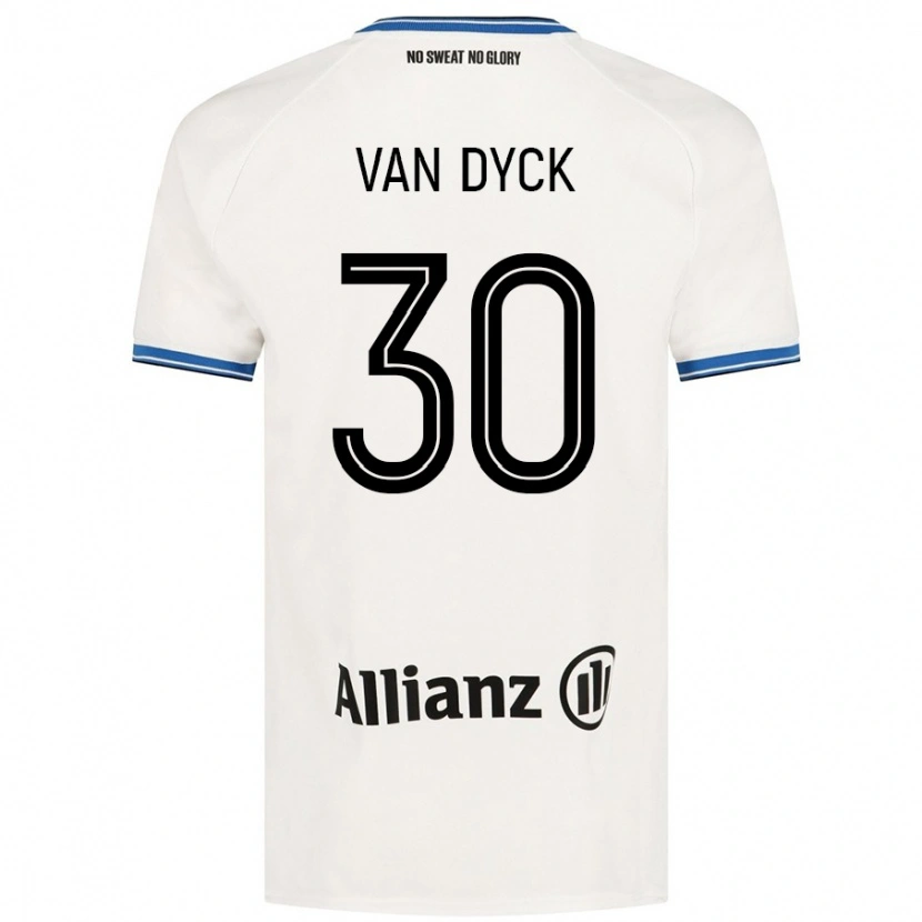 Danxen Pánské Nell Van Dyck #30 Bílý Daleko Hráčské Dresy 2024/25 Dres