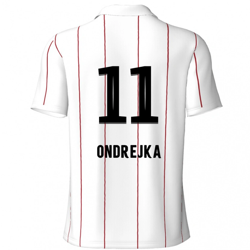 Danxen Pánské Jacob Ondrejka #11 Bílá Černá Daleko Hráčské Dresy 2024/25 Dres