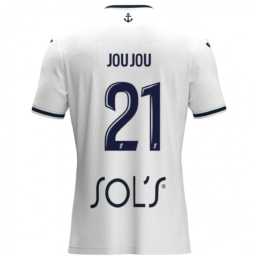 Danxen Pánské Antoine Joujou #21 Bílá Tmavě Modrá Daleko Hráčské Dresy 2024/25 Dres