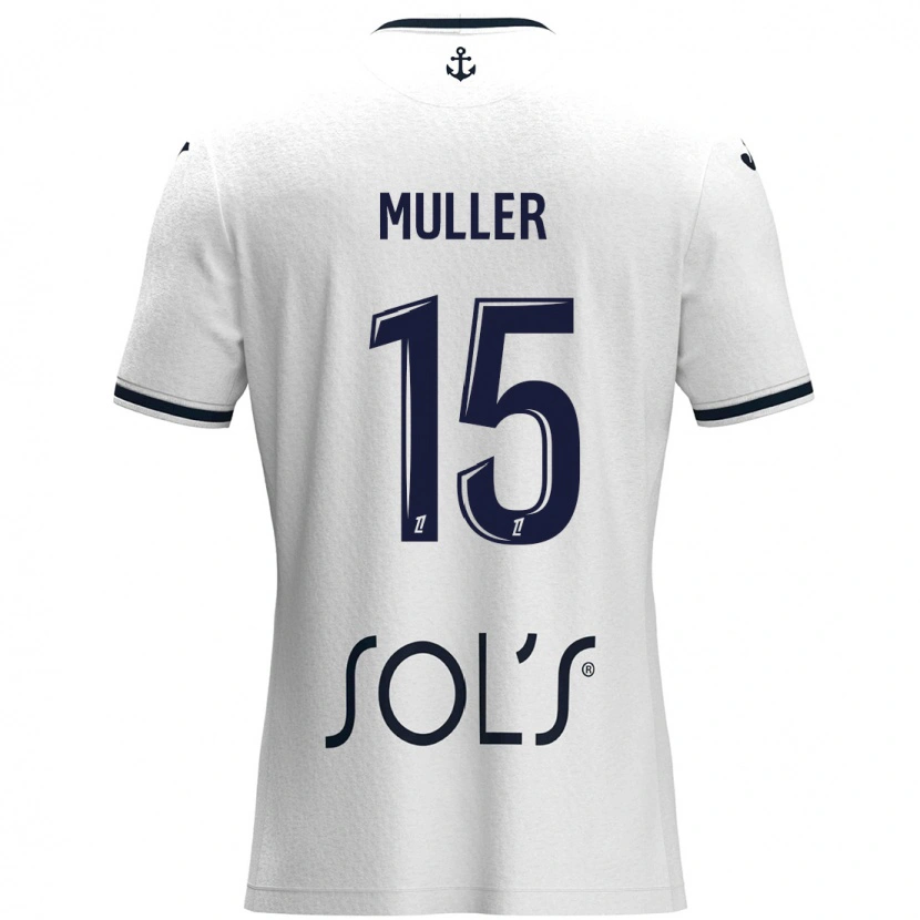 Danxen Pánské Laura Muller #15 Bílá Tmavě Modrá Daleko Hráčské Dresy 2024/25 Dres