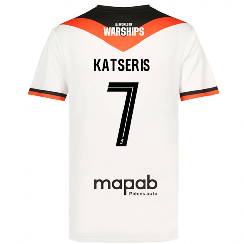 Danxen Pánské Panos Katseris #7 Bílý Daleko Hráčské Dresy 2024/25 Dres