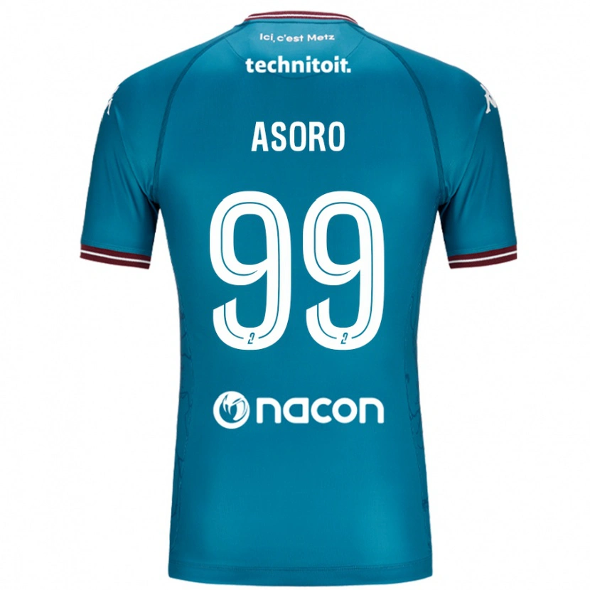 Danxen Pánské Joel Asoro #99 Modrý Benzín Daleko Hráčské Dresy 2024/25 Dres