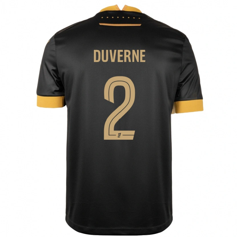 Danxen Pánské Jean-Kévin Duverne #2 Černá Hnědá Daleko Hráčské Dresy 2024/25 Dres
