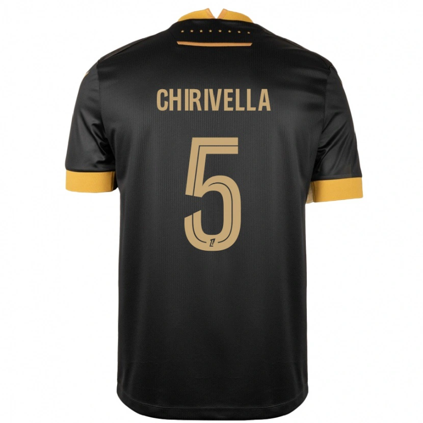 Danxen Pánské Pedro Chirivella #5 Černá Hnědá Daleko Hráčské Dresy 2024/25 Dres