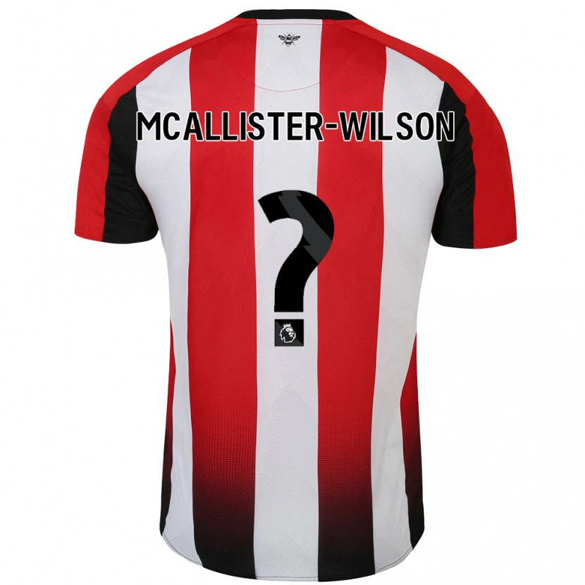 Danxen Dámské Zack Mcallister-Wilson #0 Červená Bílá Domů Hráčské Dresy 2024/25 Dres