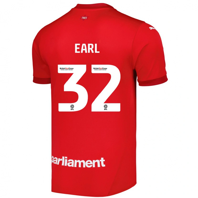 Danxen Dámské Josh Earl #32 Červený Domů Hráčské Dresy 2024/25 Dres