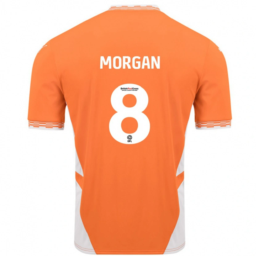 Danxen Dámské Albie Morgan #8 Oranžová Bílá Domů Hráčské Dresy 2024/25 Dres