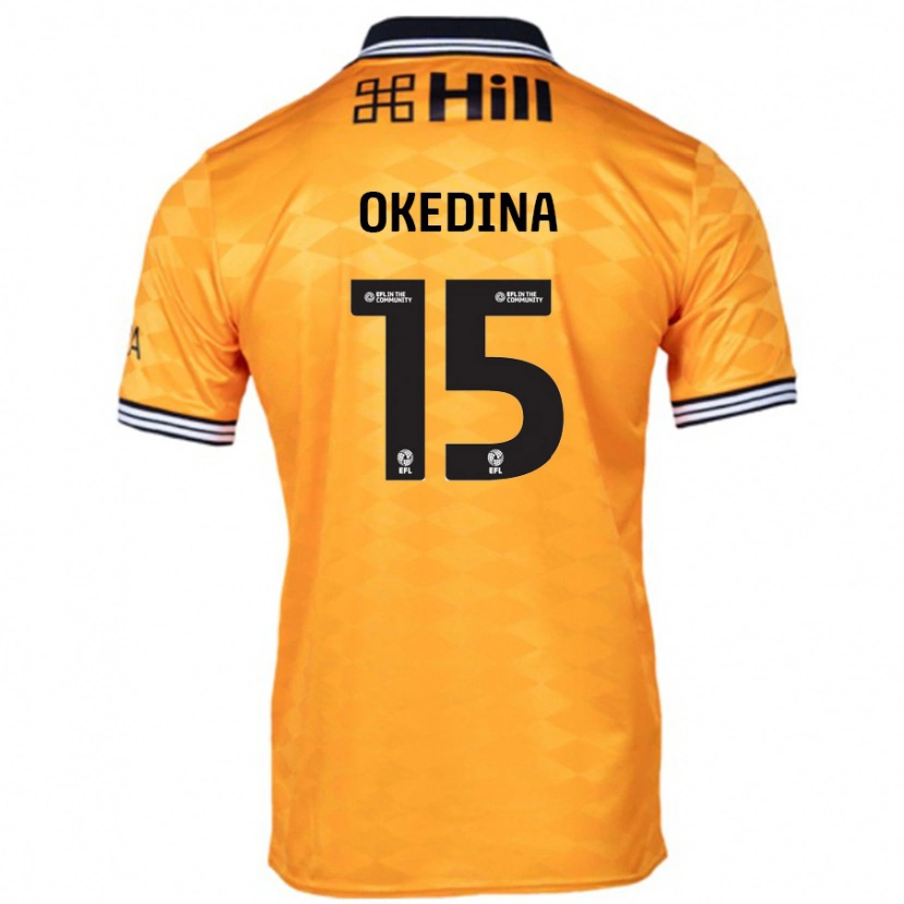 Danxen Dámské Jubril Okedina #15 Pomerančový Domů Hráčské Dresy 2024/25 Dres