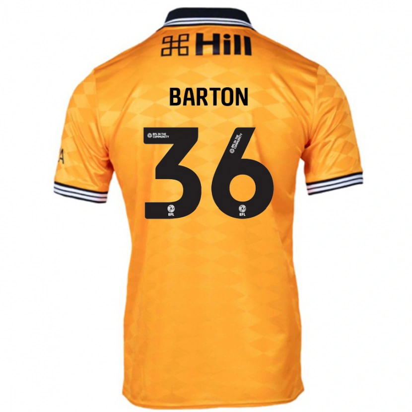Danxen Dámské Dan Barton #36 Pomerančový Domů Hráčské Dresy 2024/25 Dres