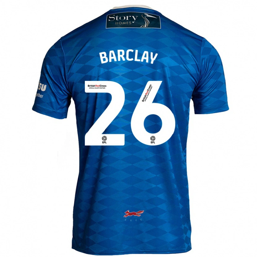 Danxen Dámské Ben Barclay #26 Modrý Domů Hráčské Dresy 2024/25 Dres