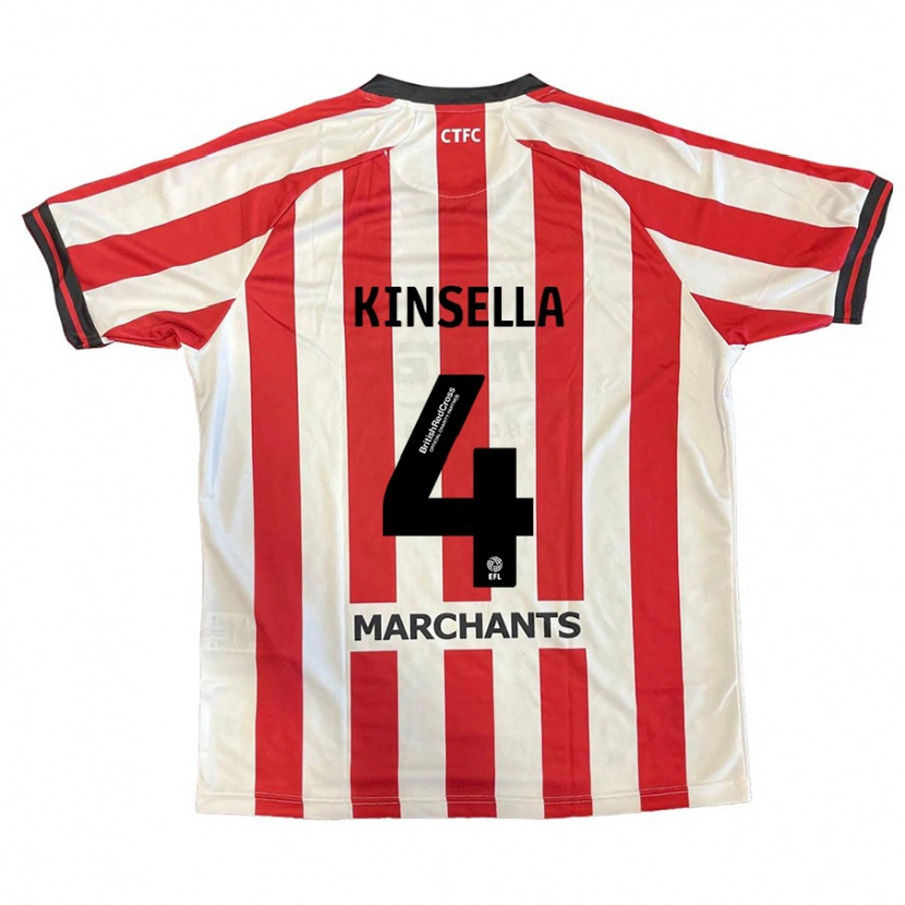 Danxen Dámské Liam Kinsella #4 Červená Bílá Domů Hráčské Dresy 2024/25 Dres
