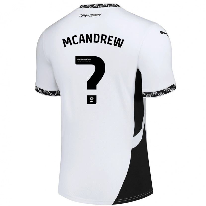 Danxen Dámské Niall Mcandrew #0 Bílá Černá Domů Hráčské Dresy 2024/25 Dres