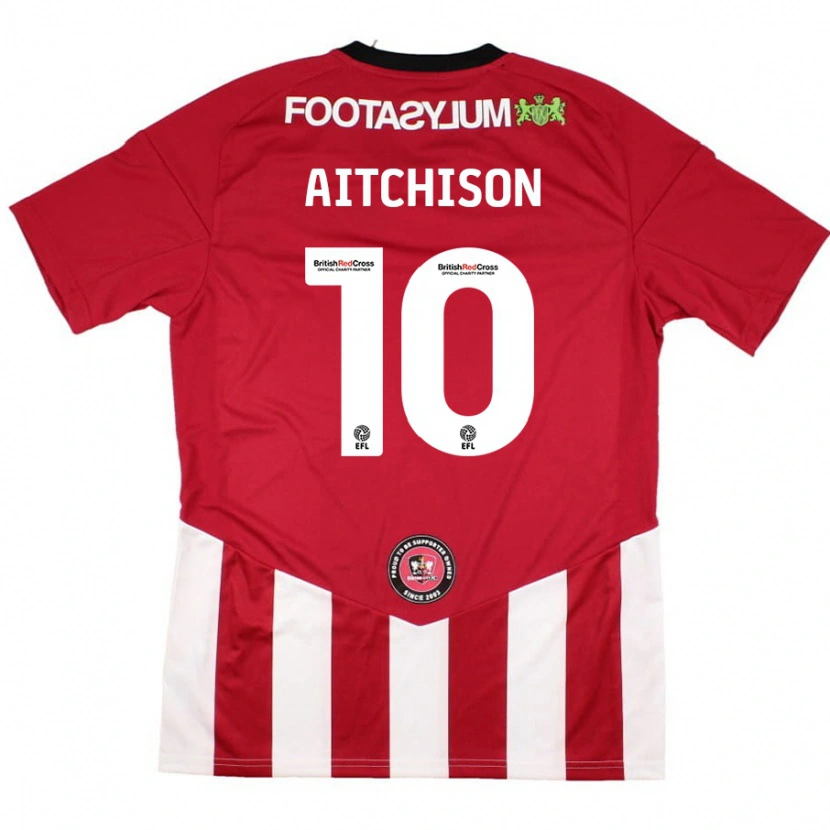 Danxen Dámské Jack Aitchison #10 Červená Bílá Domů Hráčské Dresy 2024/25 Dres