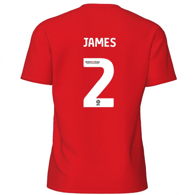 Danxen Dámské Tom James #2 Červený Domů Hráčské Dresy 2024/25 Dres