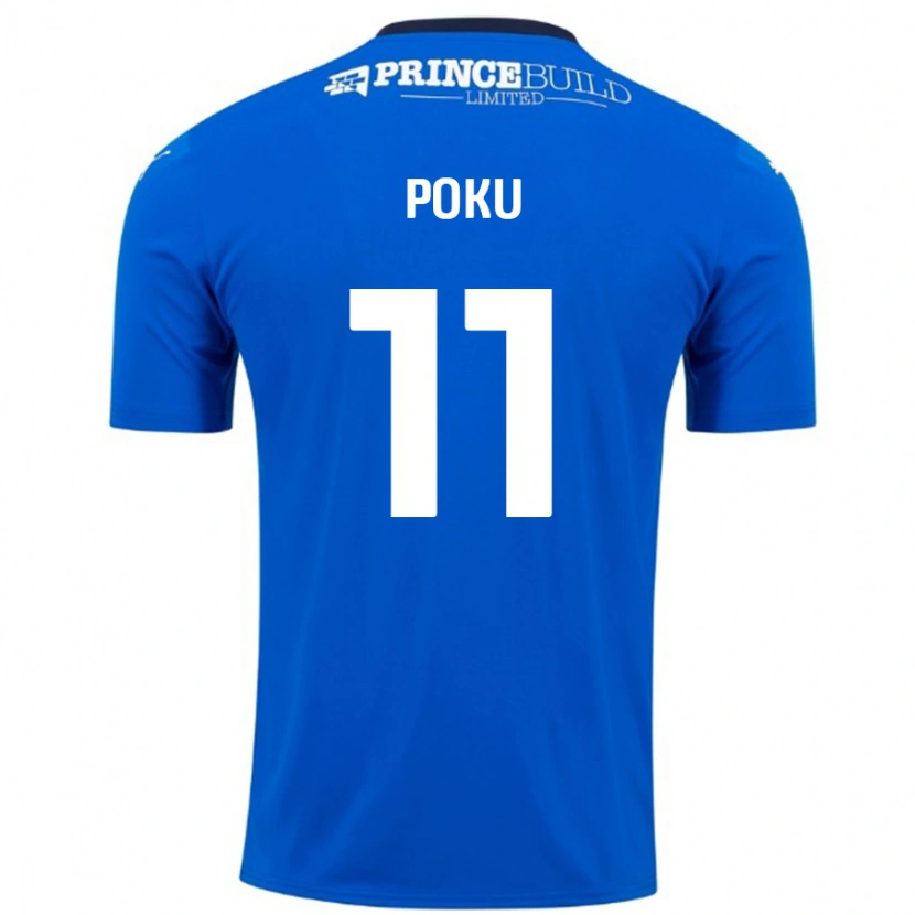 Danxen Dámské Kwame Poku #11 Modrá Bílá Domů Hráčské Dresy 2024/25 Dres
