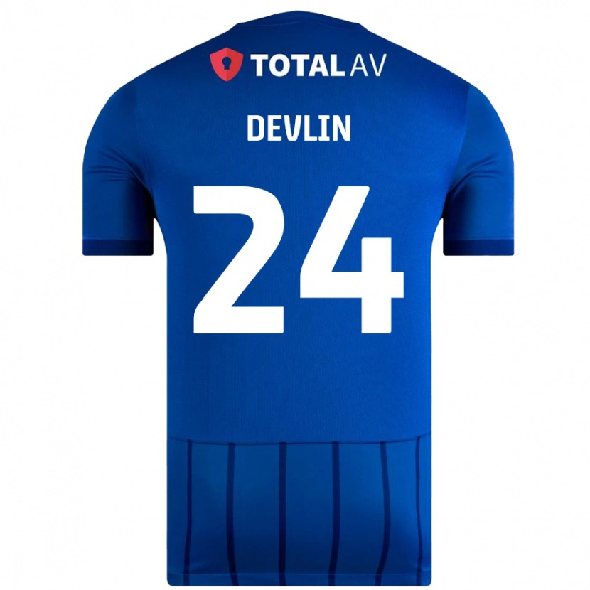 Danxen Dámské Terry Devlin #24 Modrý Domů Hráčské Dresy 2024/25 Dres