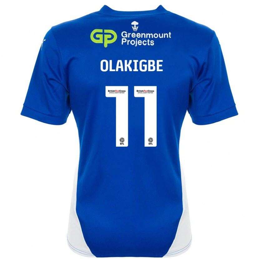 Danxen Dámské Michael Olakigbe #11 Modrá Bílá Domů Hráčské Dresy 2024/25 Dres