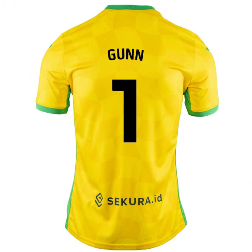 Danxen Dámské Angus Gunn #1 Žlutá Zelená Domů Hráčské Dresy 2024/25 Dres