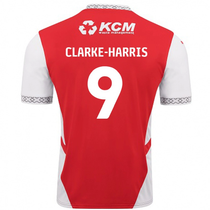 Danxen Dámské Jonson Clarke-Harris #9 Červená Bílá Domů Hráčské Dresy 2024/25 Dres