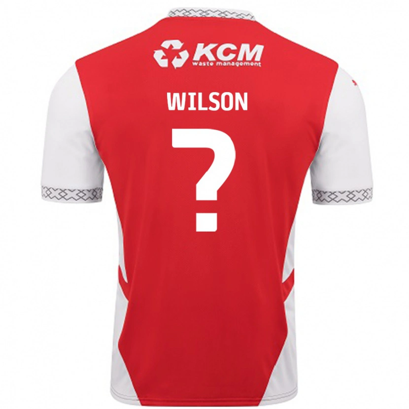 Danxen Dámské Reece Wilson #0 Červená Bílá Domů Hráčské Dresy 2024/25 Dres
