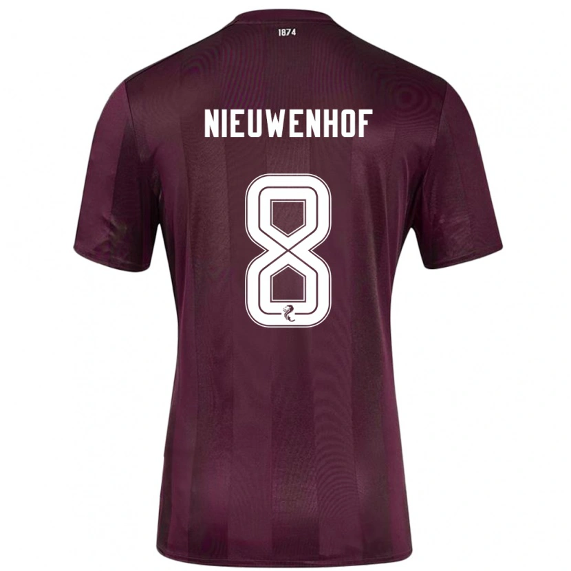 Danxen Dámské Calem Nieuwenhof #8 Burgundské Domů Hráčské Dresy 2024/25 Dres