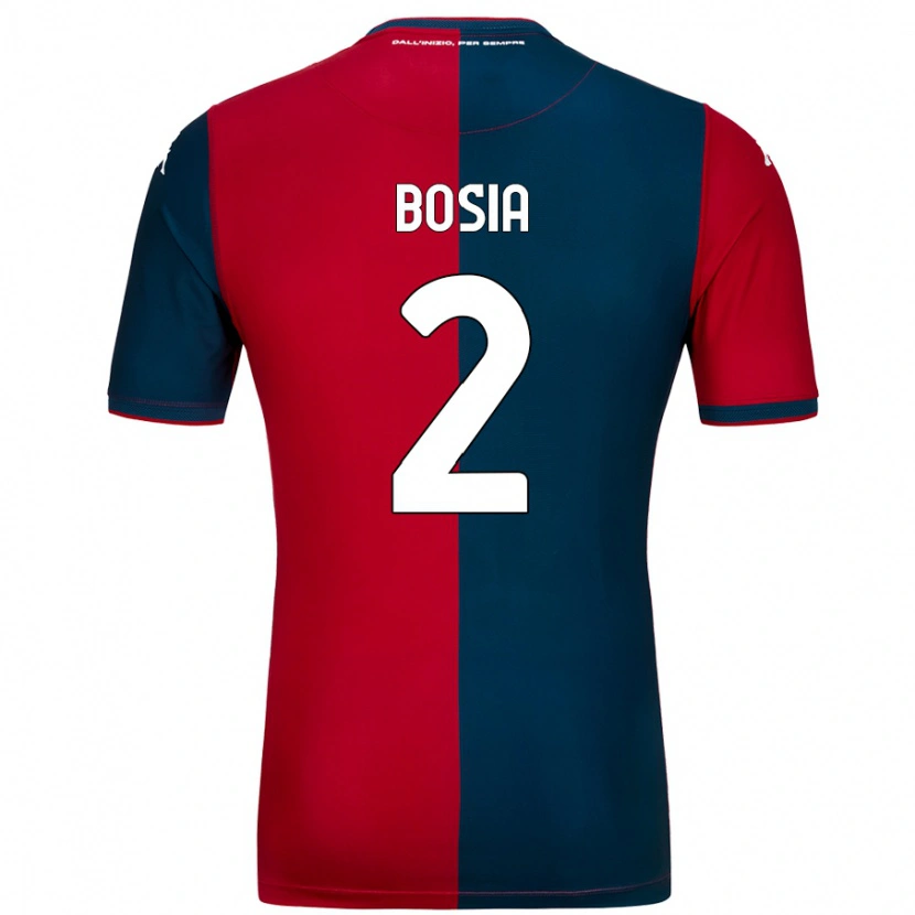 Danxen Dámské Davide Bosia #2 Červená Tmavě Modrá Domů Hráčské Dresy 2024/25 Dres