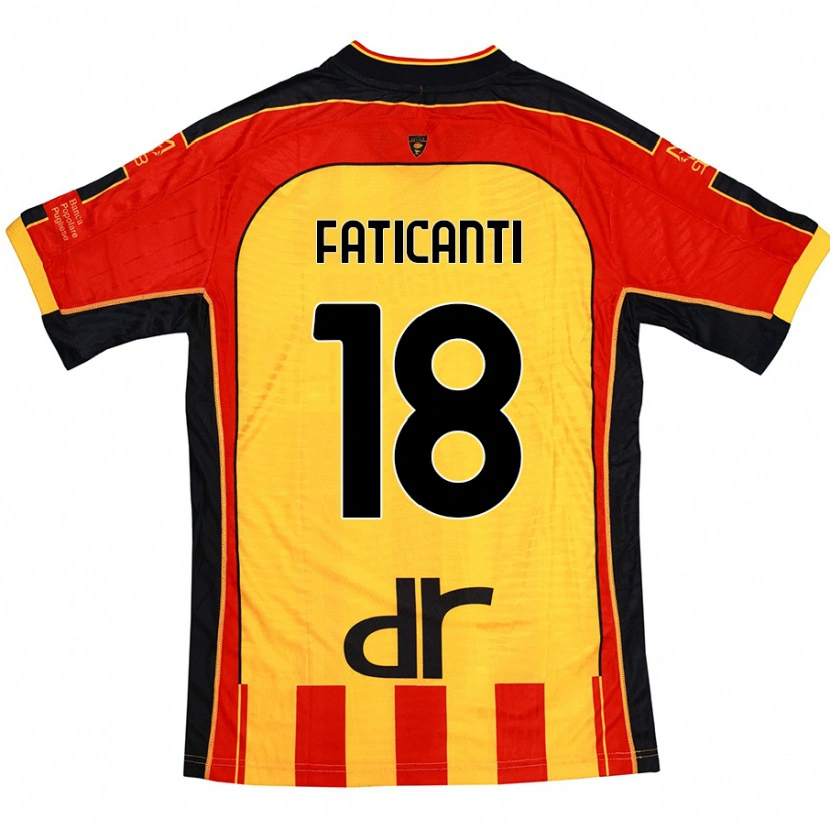Danxen Dámské Giacomo Faticanti #18 Žlutá Červená Domů Hráčské Dresy 2024/25 Dres