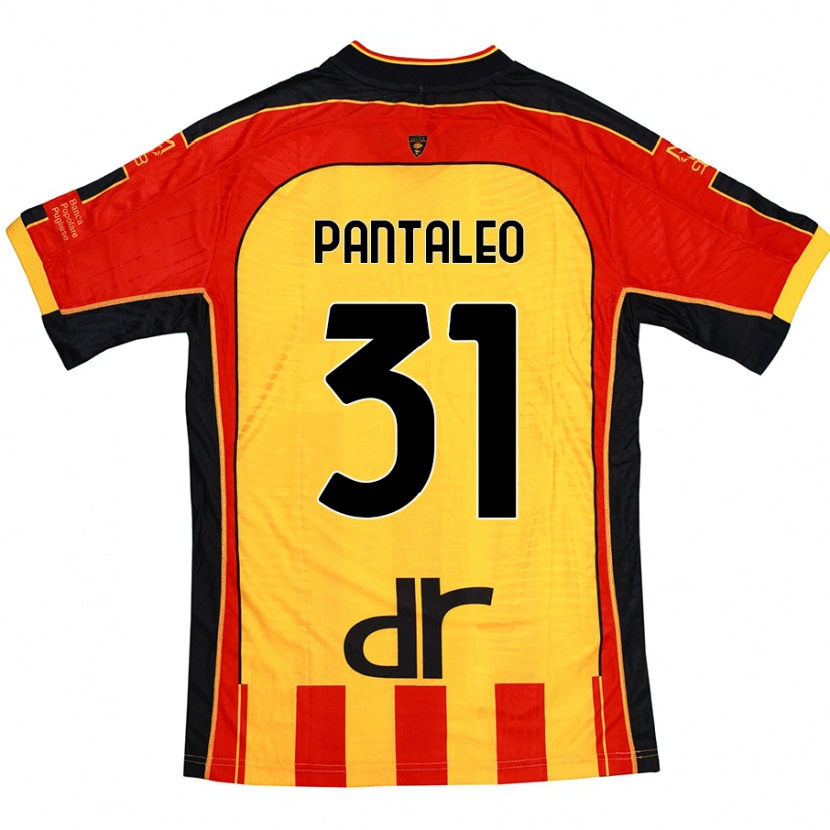 Danxen Dámské Dario Pantaleo #31 Žlutá Červená Domů Hráčské Dresy 2024/25 Dres