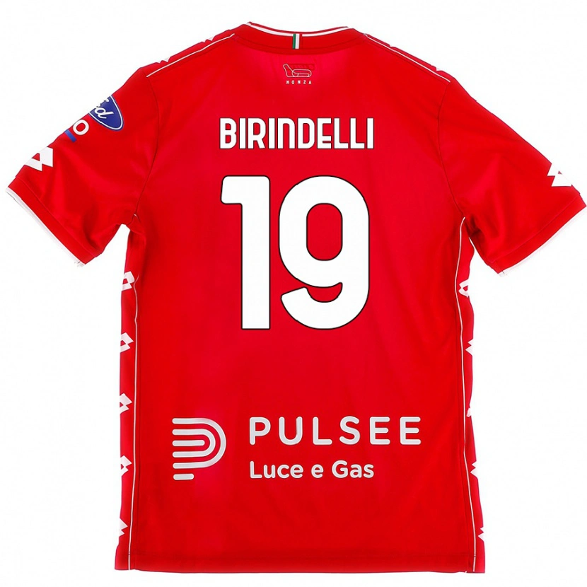 Danxen Dámské Samuele Birindelli #19 Červená Bílá Domů Hráčské Dresy 2024/25 Dres