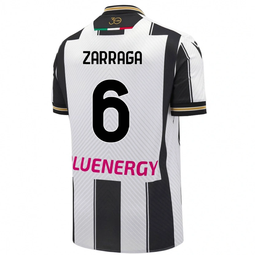 Danxen Dámské Oier Zarraga #6 Bílá Černá Domů Hráčské Dresy 2024/25 Dres