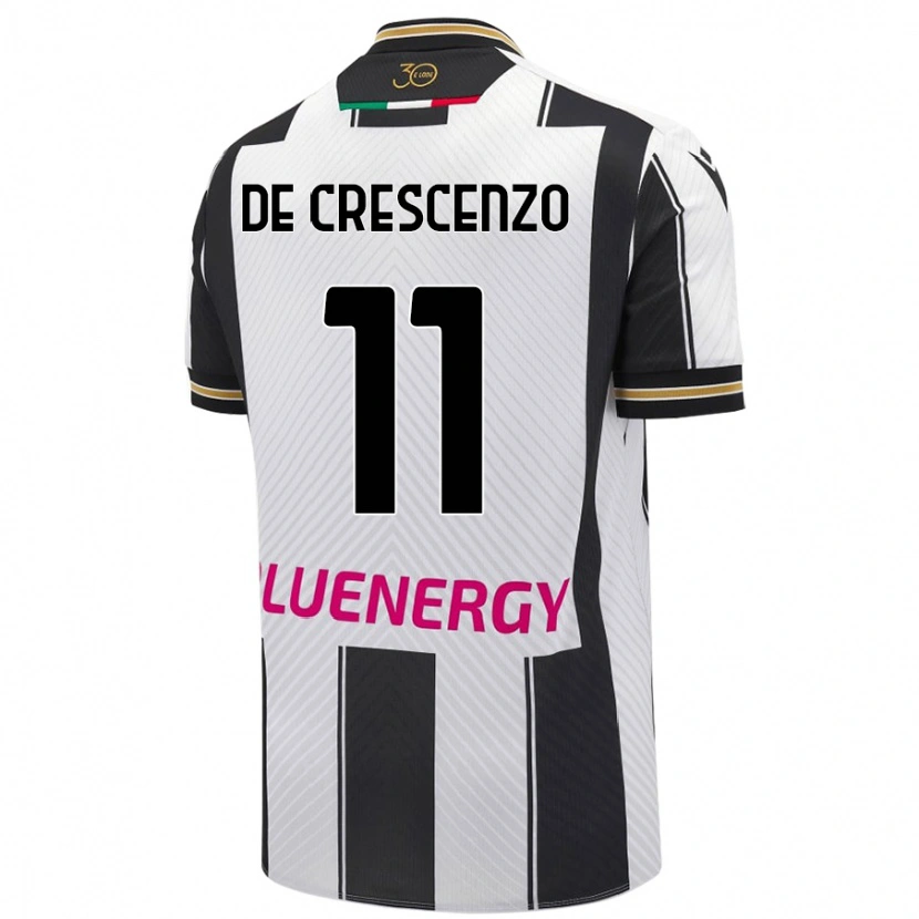 Danxen Dámské Marco De Crescenzo #11 Bílá Černá Domů Hráčské Dresy 2024/25 Dres
