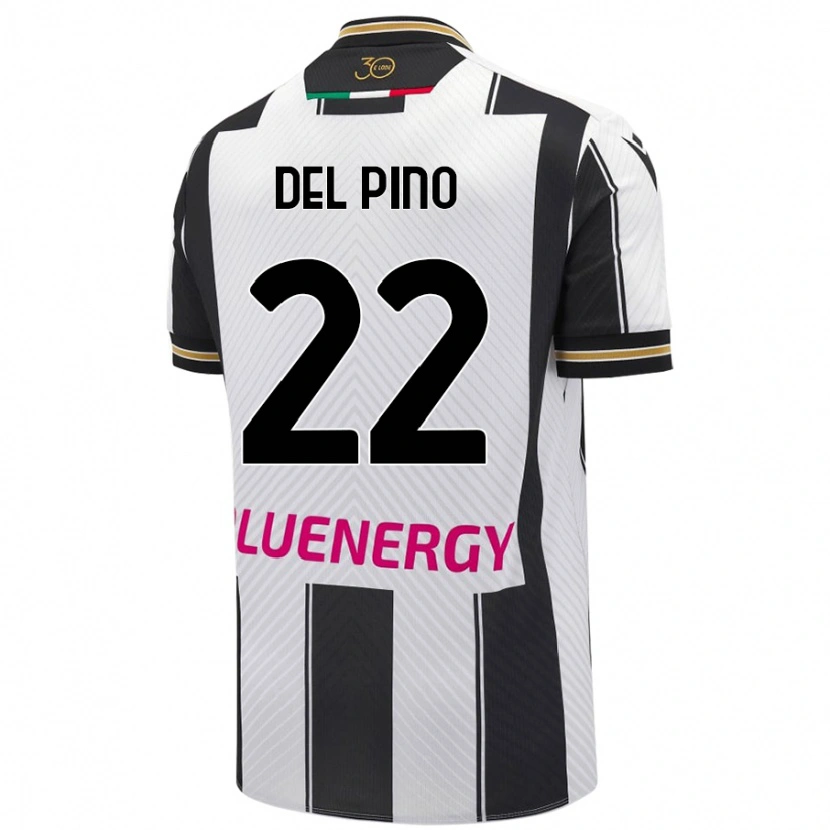 Danxen Dámské Lorenzo Del Pino #22 Bílá Černá Domů Hráčské Dresy 2024/25 Dres