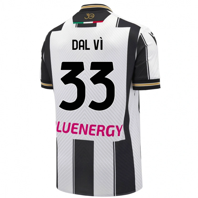 Danxen Dámské Matteo Dal Vì #33 Bílá Černá Domů Hráčské Dresy 2024/25 Dres