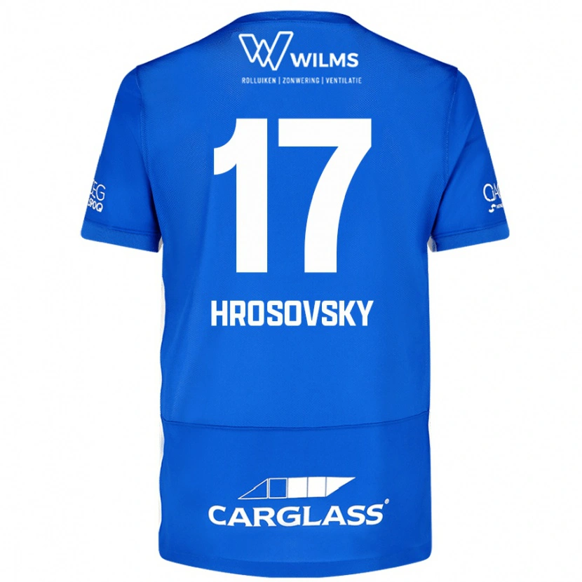 Danxen Dámské Patrik Hrosovsky #17 Modrý Domů Hráčské Dresy 2024/25 Dres