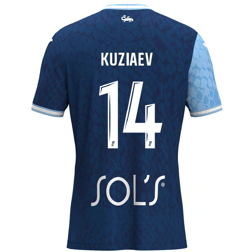Danxen Dámské Daler Kuzyaev #14 Nebeská Modrá Tmavě Modrá Domů Hráčské Dresy 2024/25 Dres