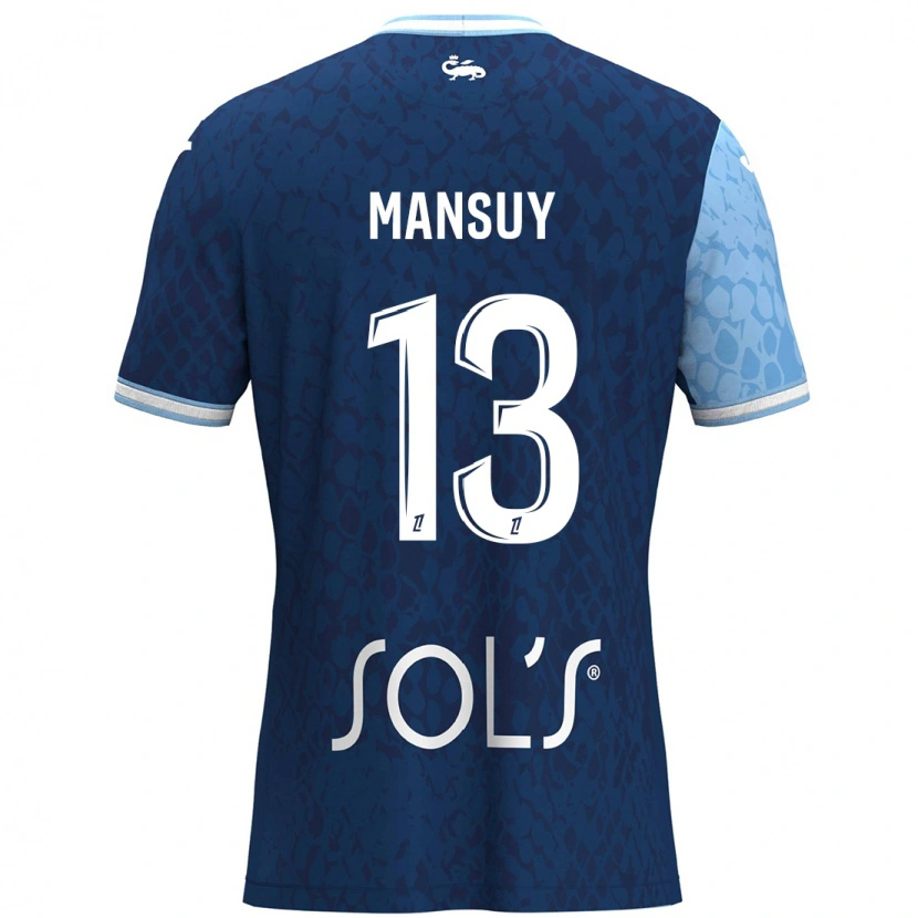 Danxen Dámské Héloïse Mansuy #13 Nebeská Modrá Tmavě Modrá Domů Hráčské Dresy 2024/25 Dres